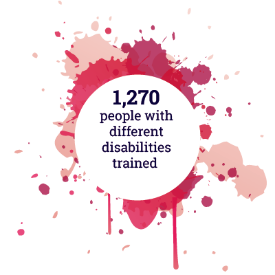 1270 people with different disabilities trained 