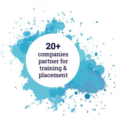 20+ COMPANIES PARTNERS FOR TRAINING & PLACEMENT