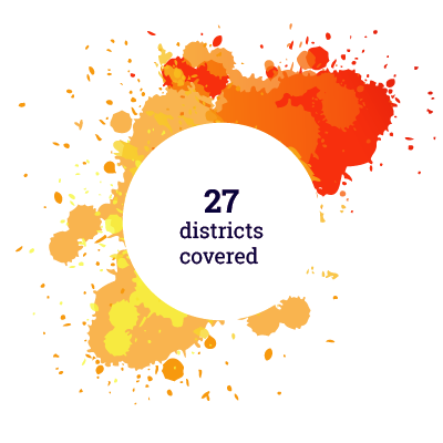 27 districts covered