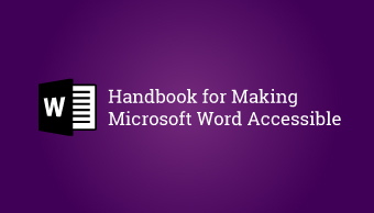 Download Handbook for making MS Word accessible